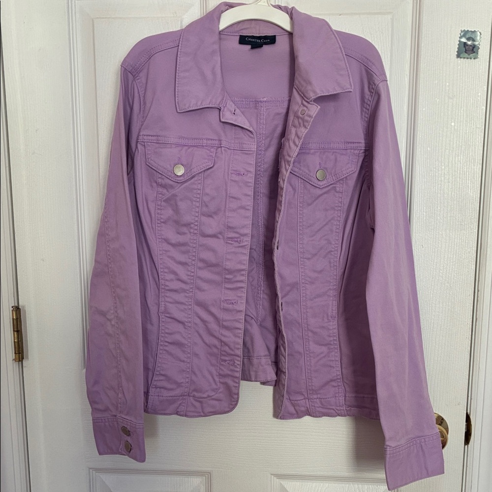 Charter Club Lavender Jean Jacket